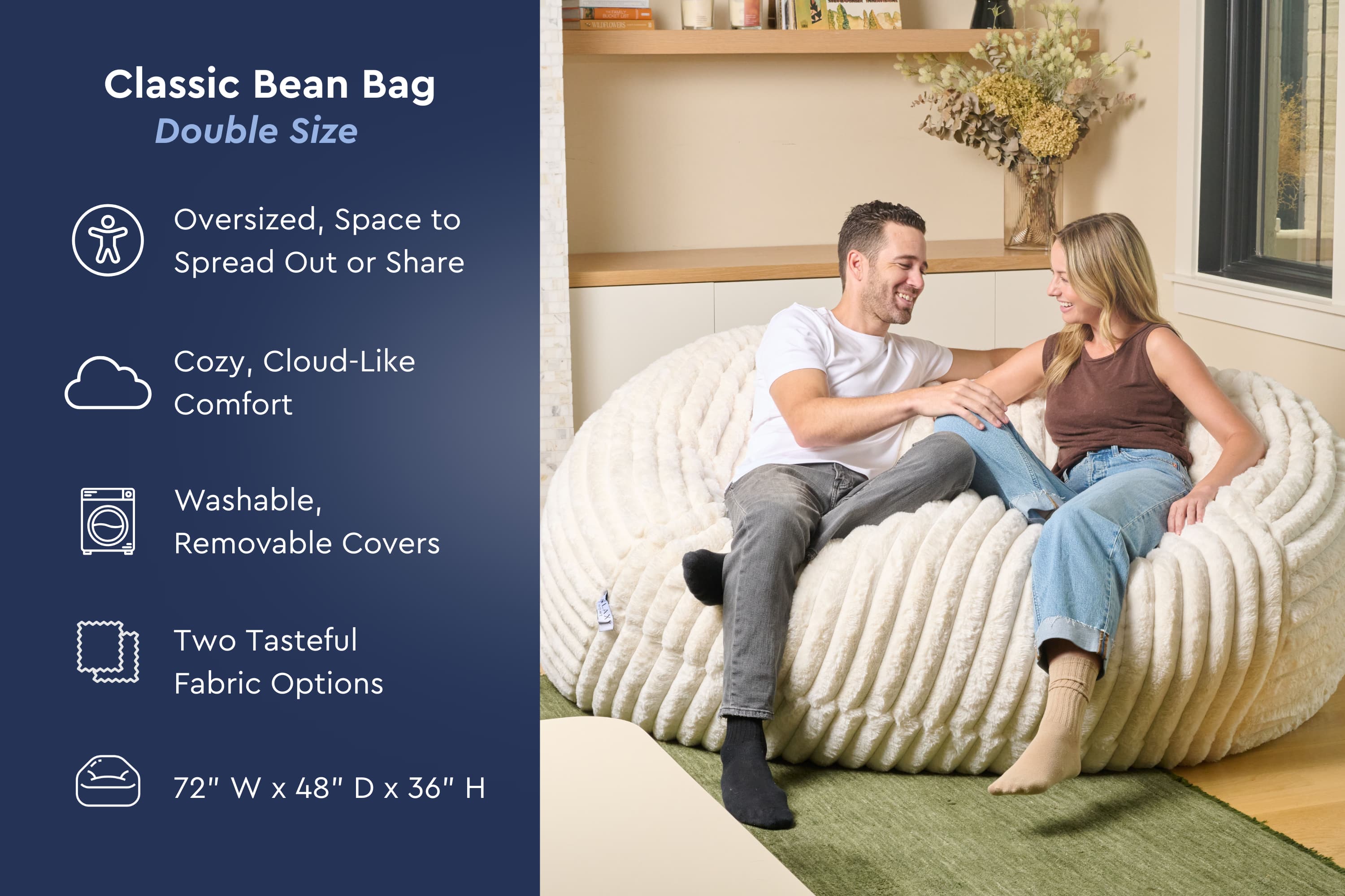 Classic Bean Bag Chair (Double)