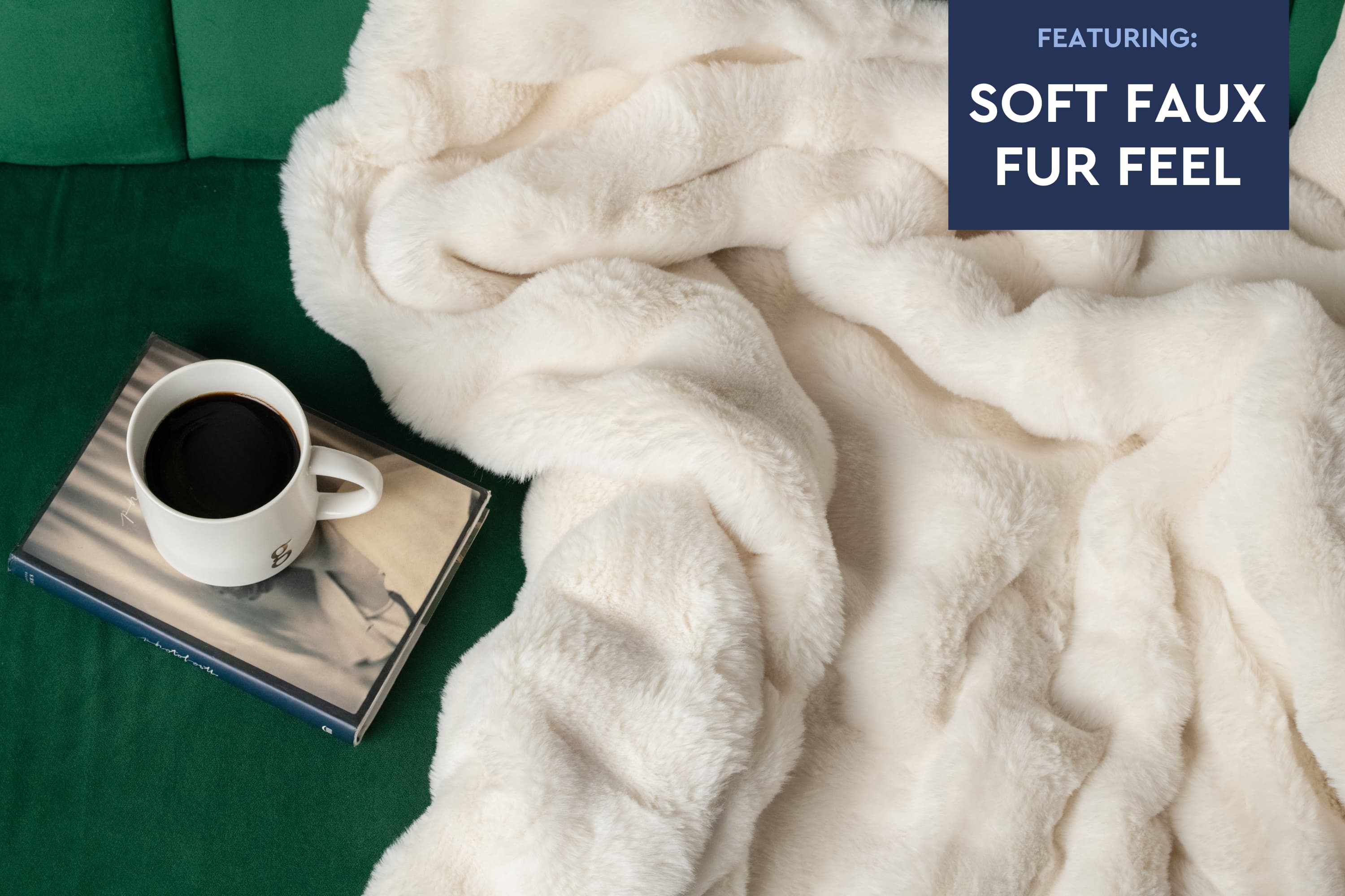 Faux Fur Wave Throw Blanket