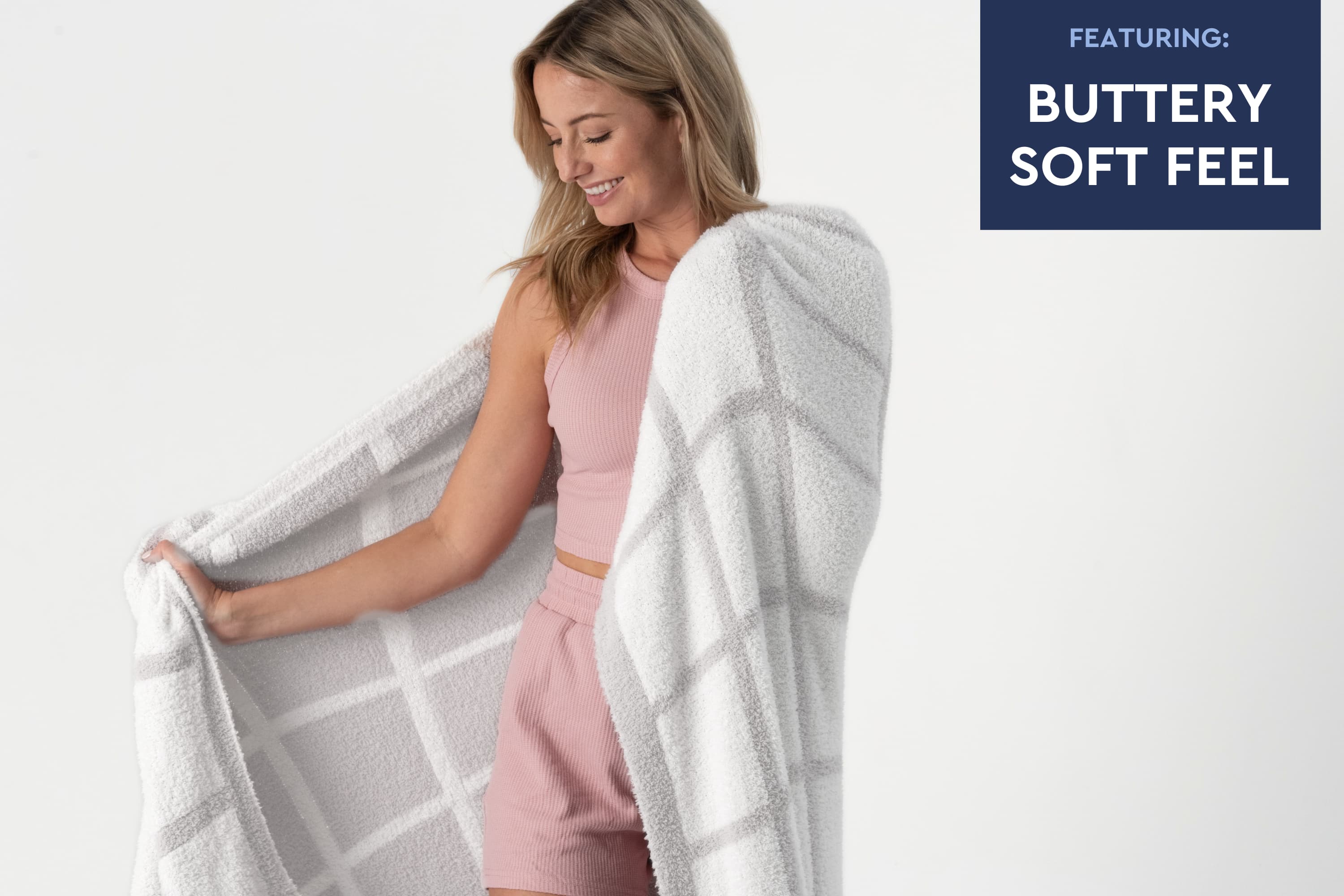 Microfeather Knit Throw Blanket