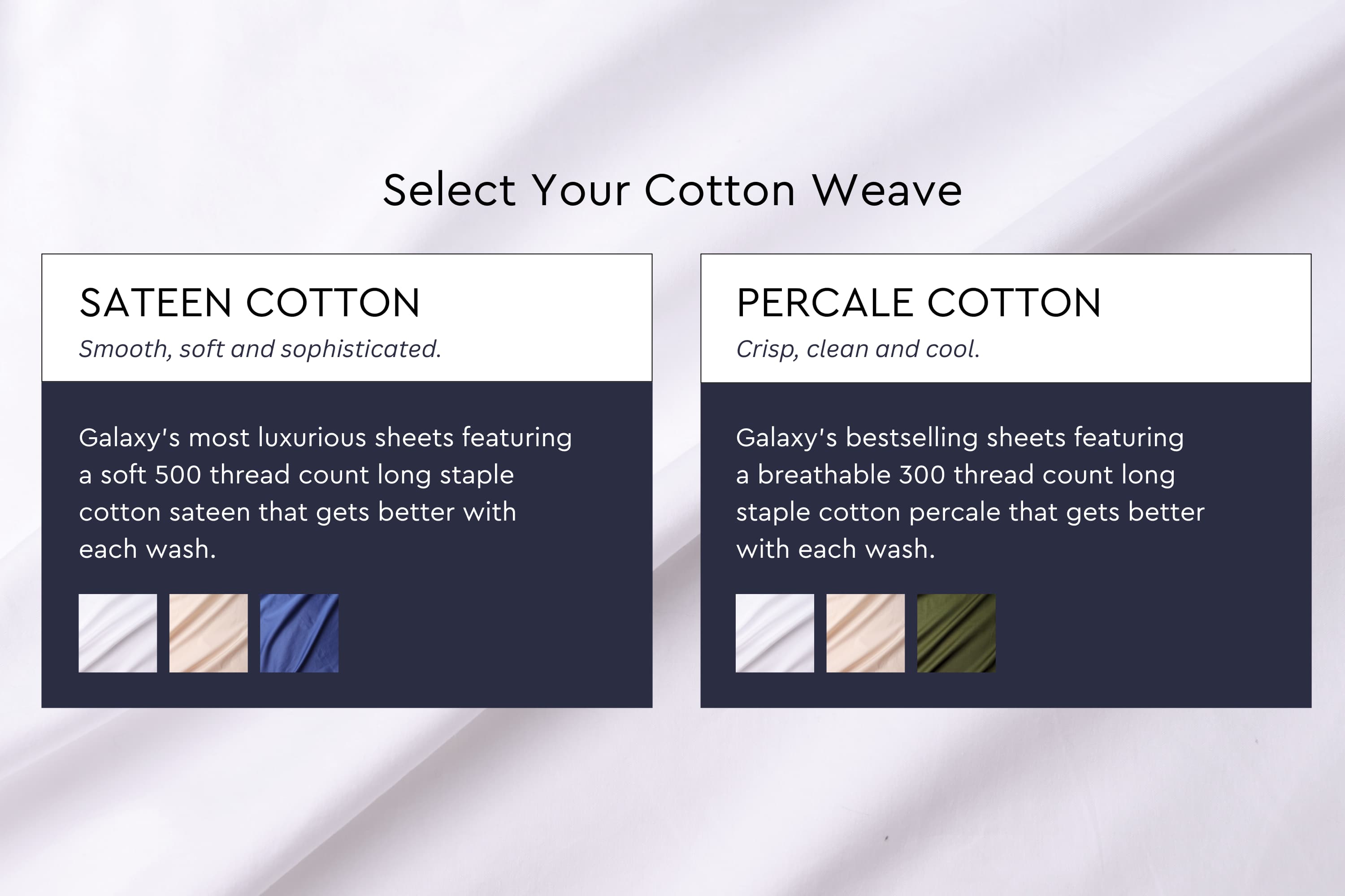 Crisp Percale Cotton Bed Sheets