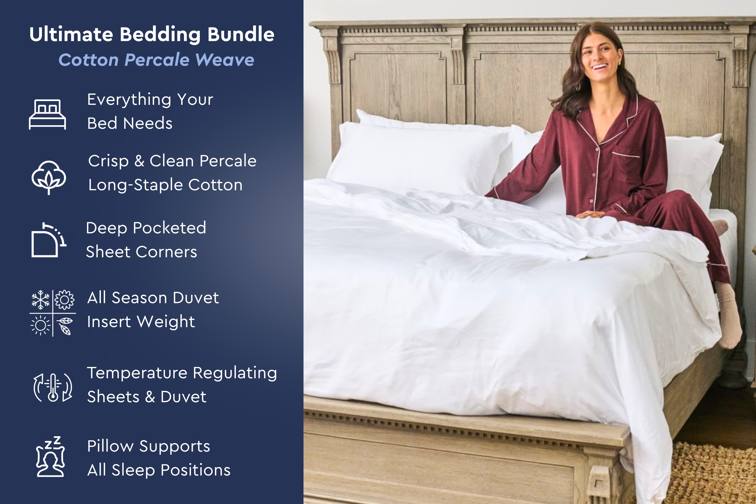 Ultimate Bedding Bundle w/ Cotton Percale
