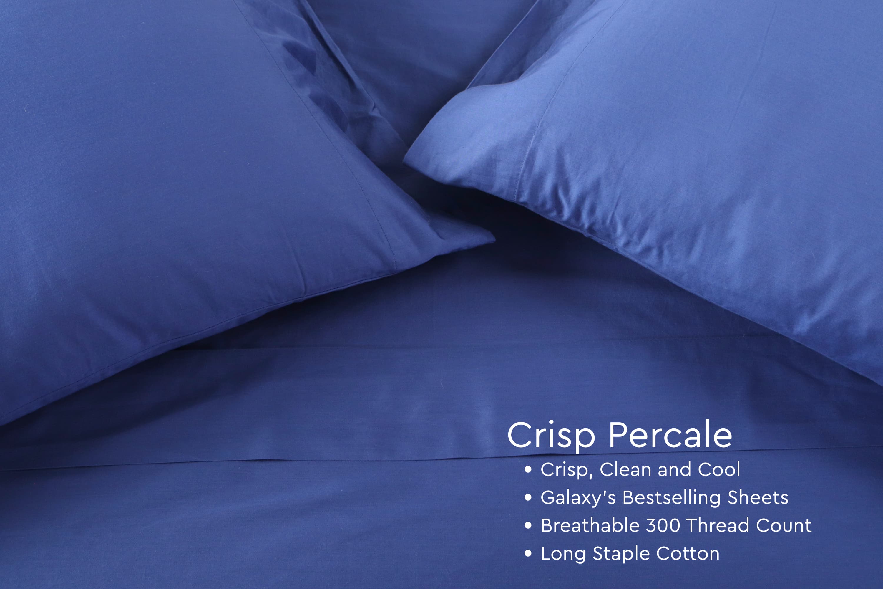 Crisp Percale Cotton Bed Sheets