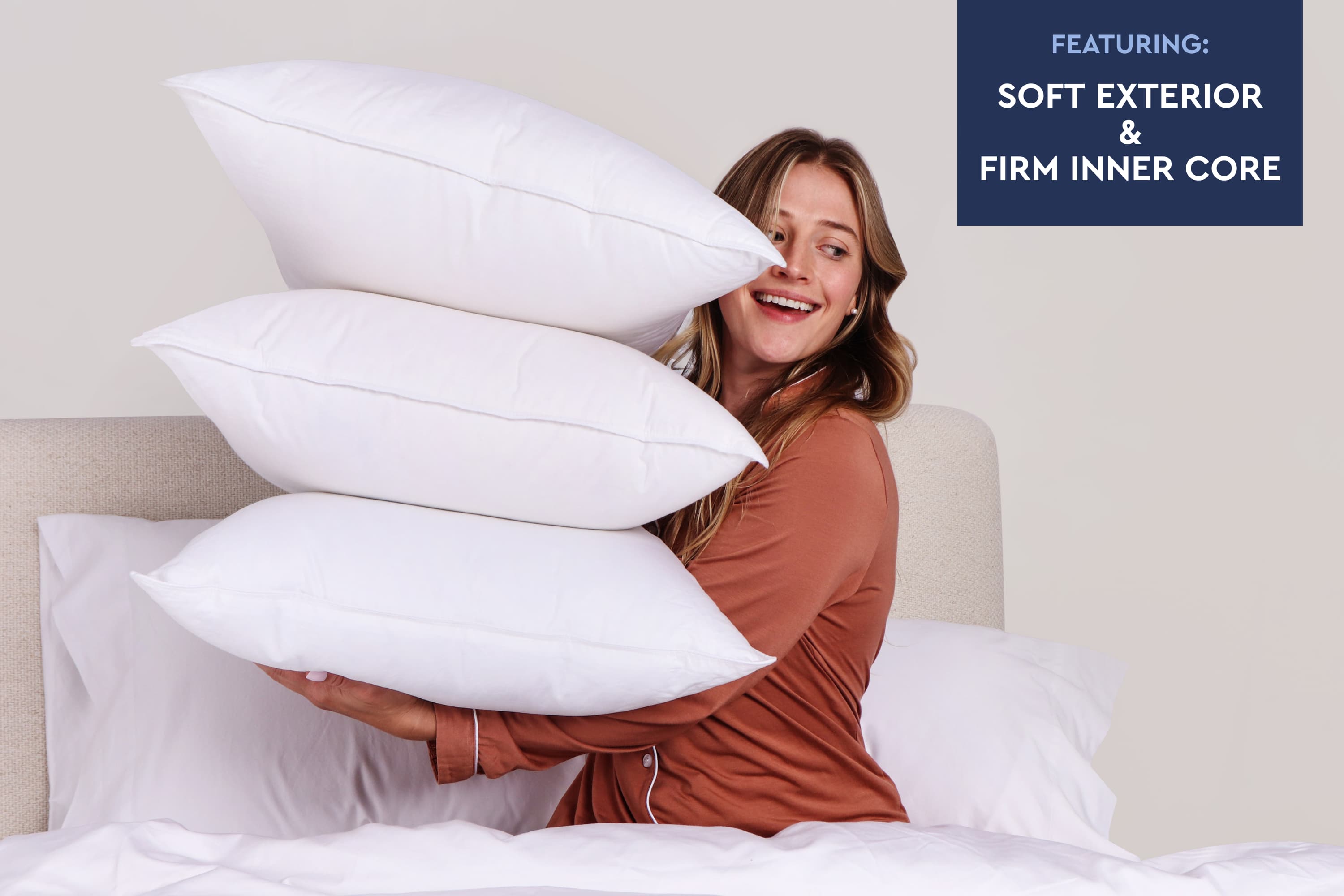 Down + Feather Chamber Pillow