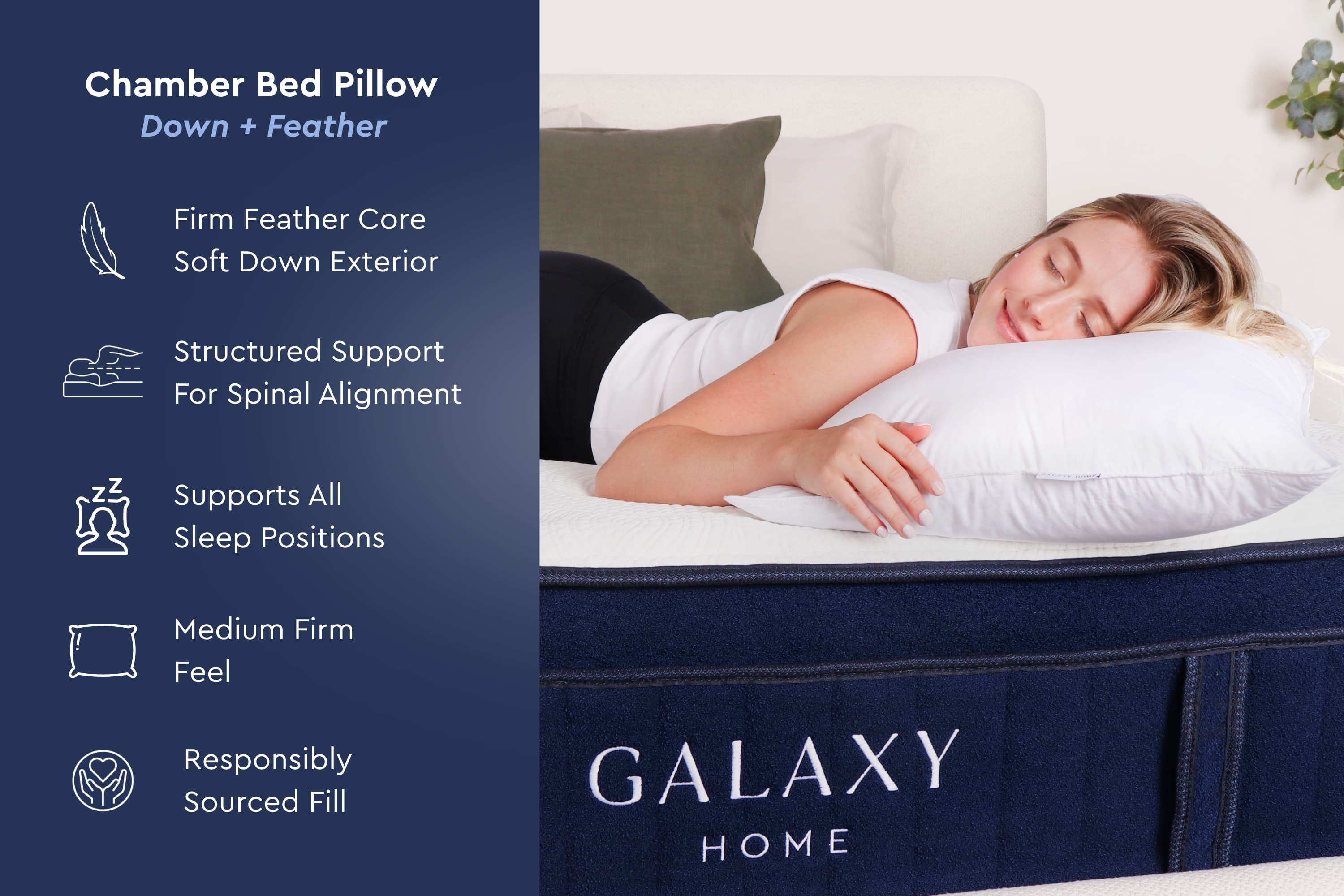 Down + Feather Chamber Pillow