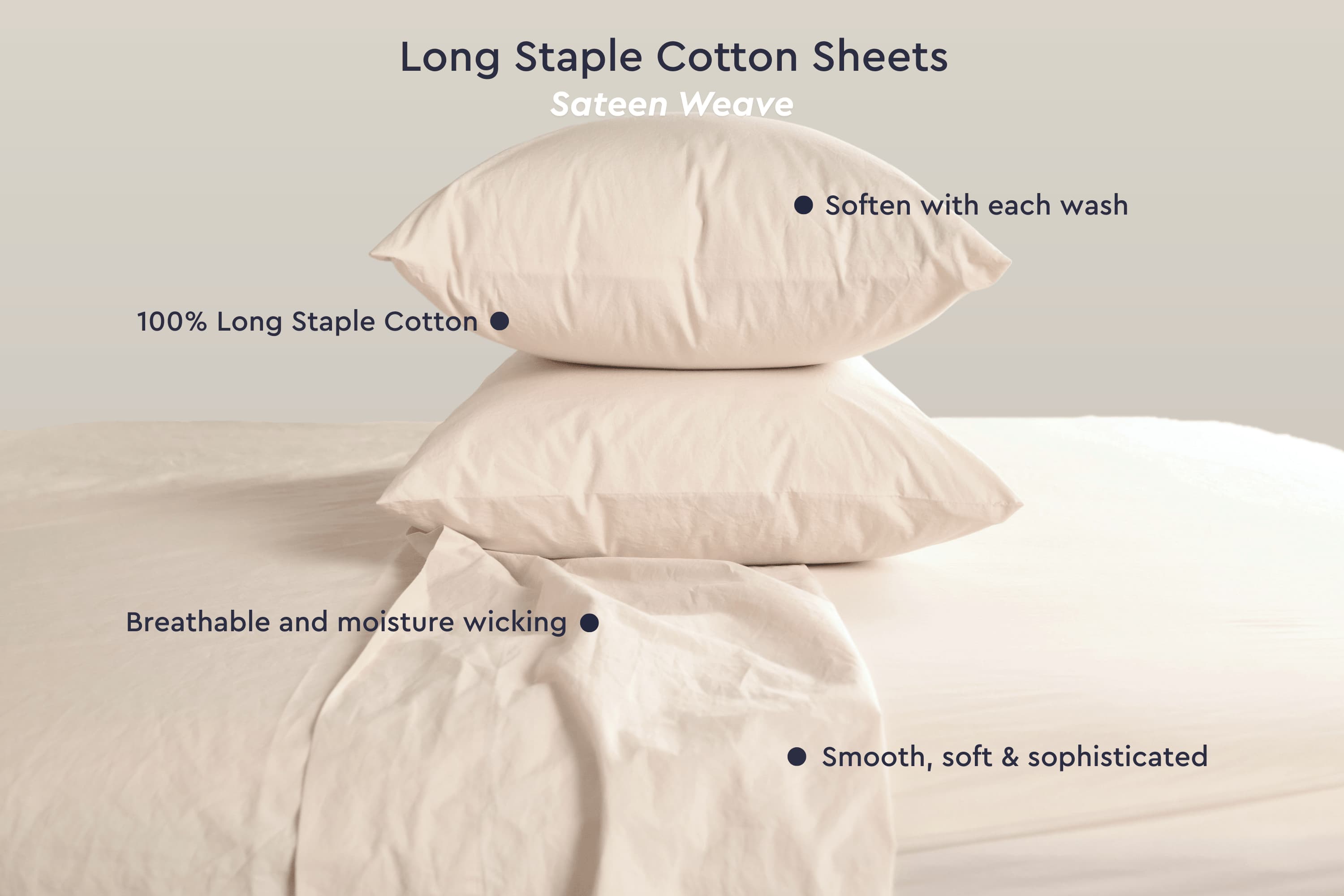 Smooth Sateen Cotton Bed Sheets