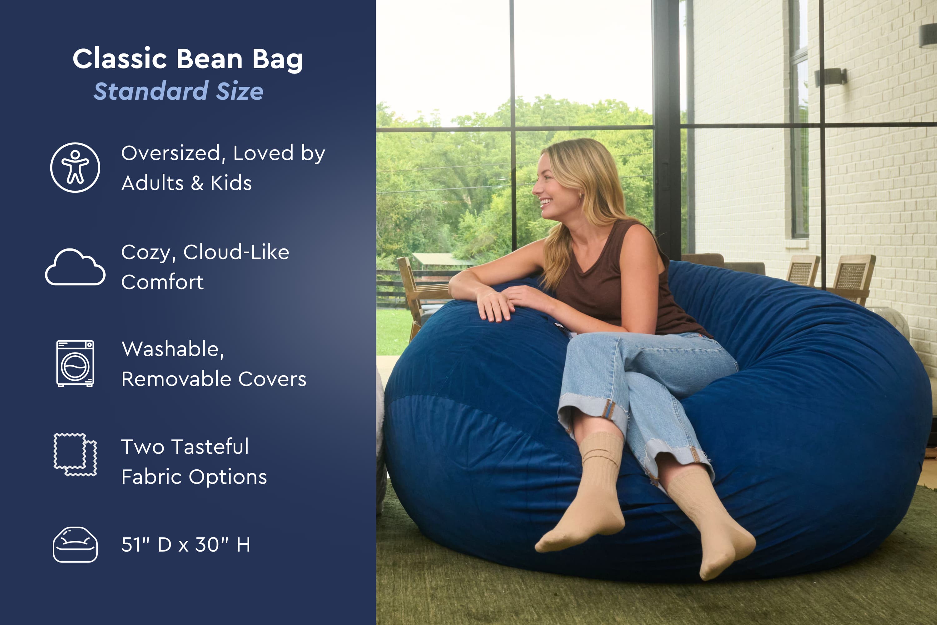 Classic Bean Bag Chair (Standard)