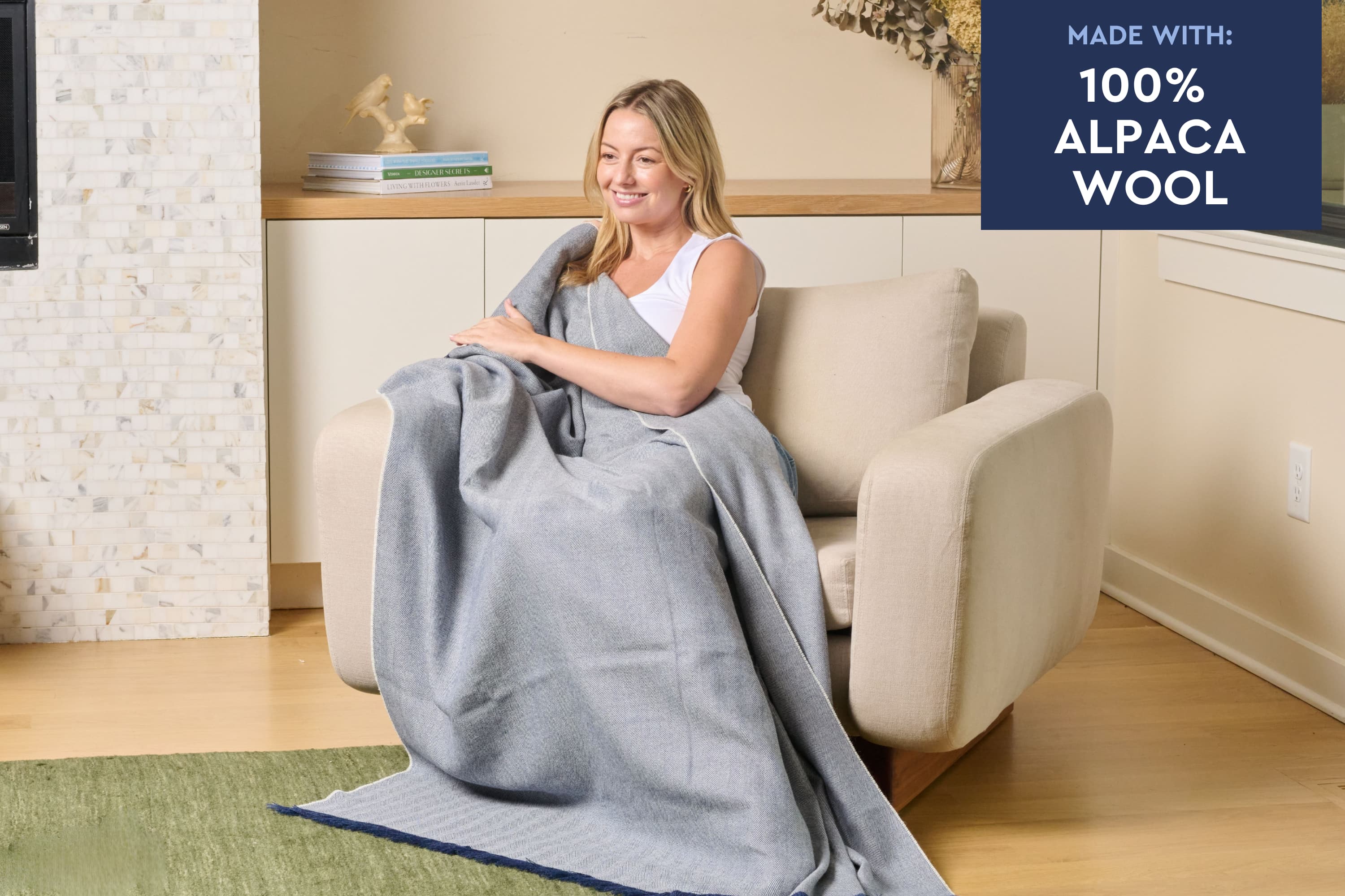 Baby Alpaca Throw Blanket