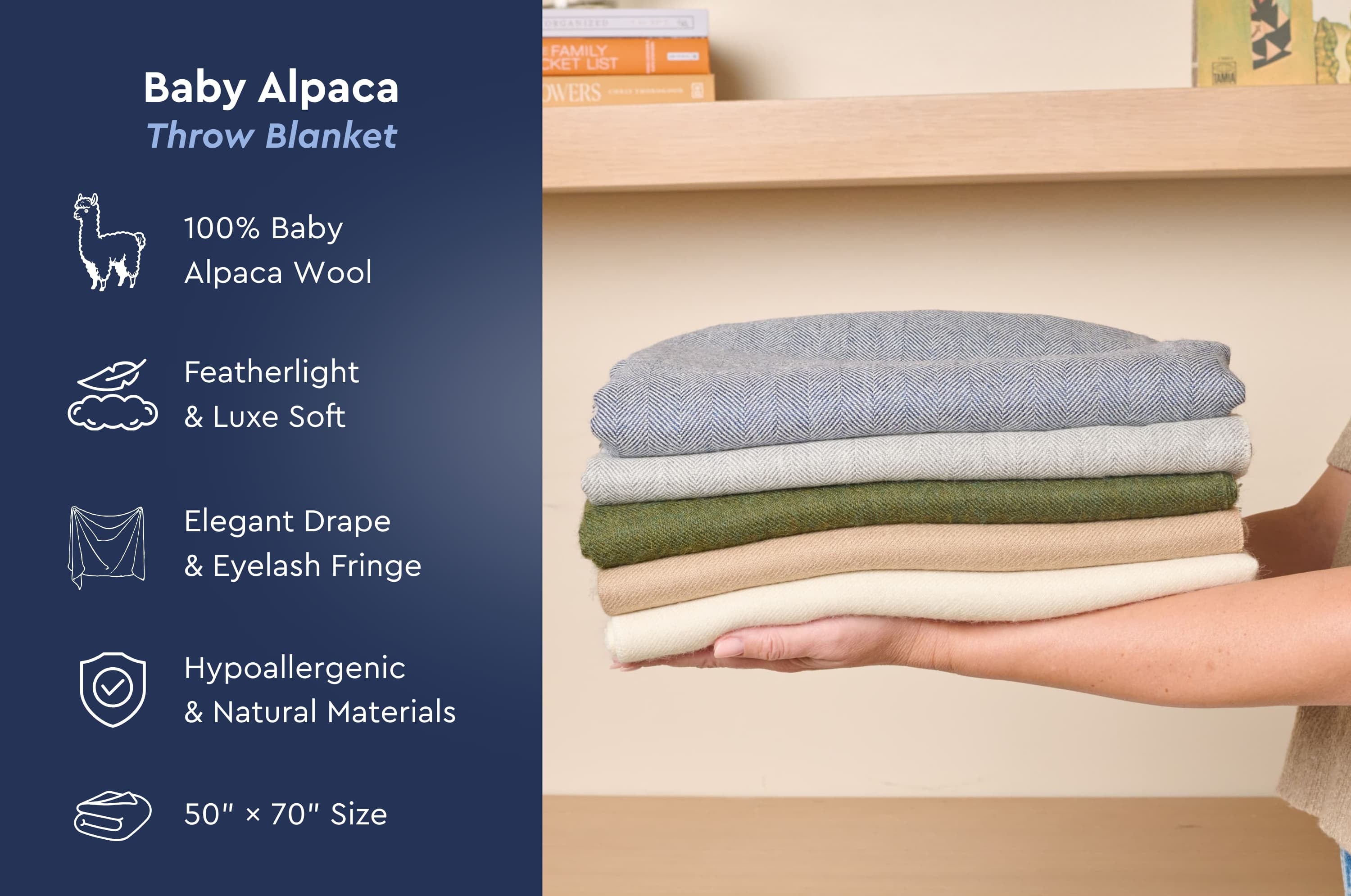 Baby Alpaca Throw Blanket