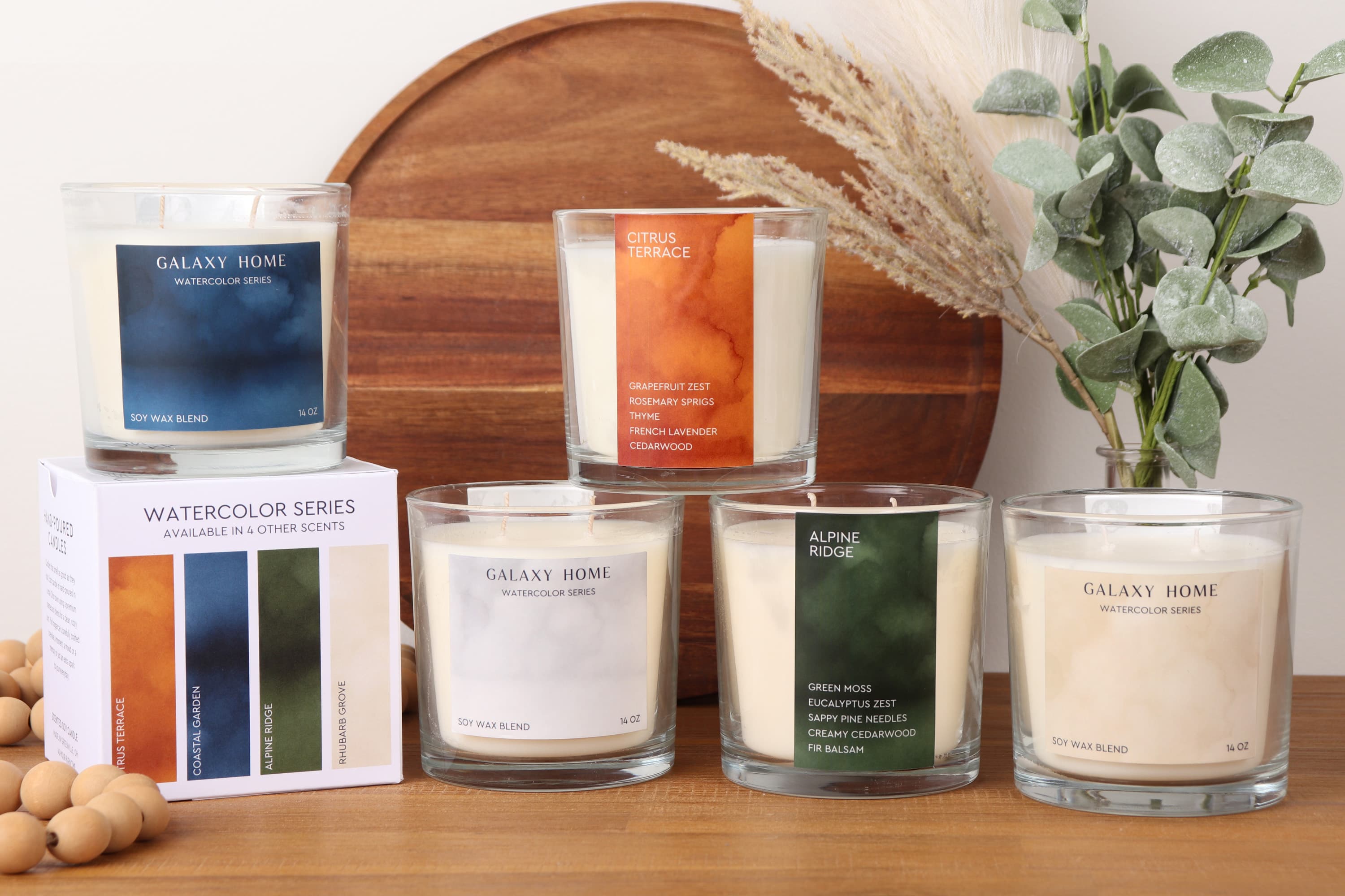 Watercolor Set (4 Candles)